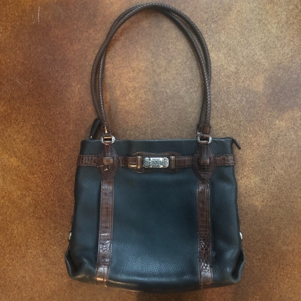 VTG Brighton Shoulder Bag w Braided Handles